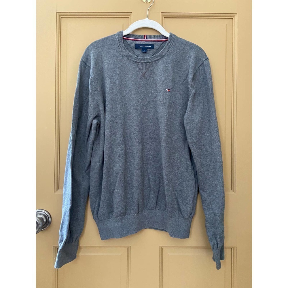 Tommy Hilfiger Gray Cotton Pullover Sweater Women's Size Medium